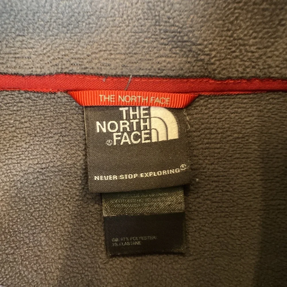 The North Face Mens Jacket TKA Stealth Grey Black Full Zip 2XL Fleece Lined READ